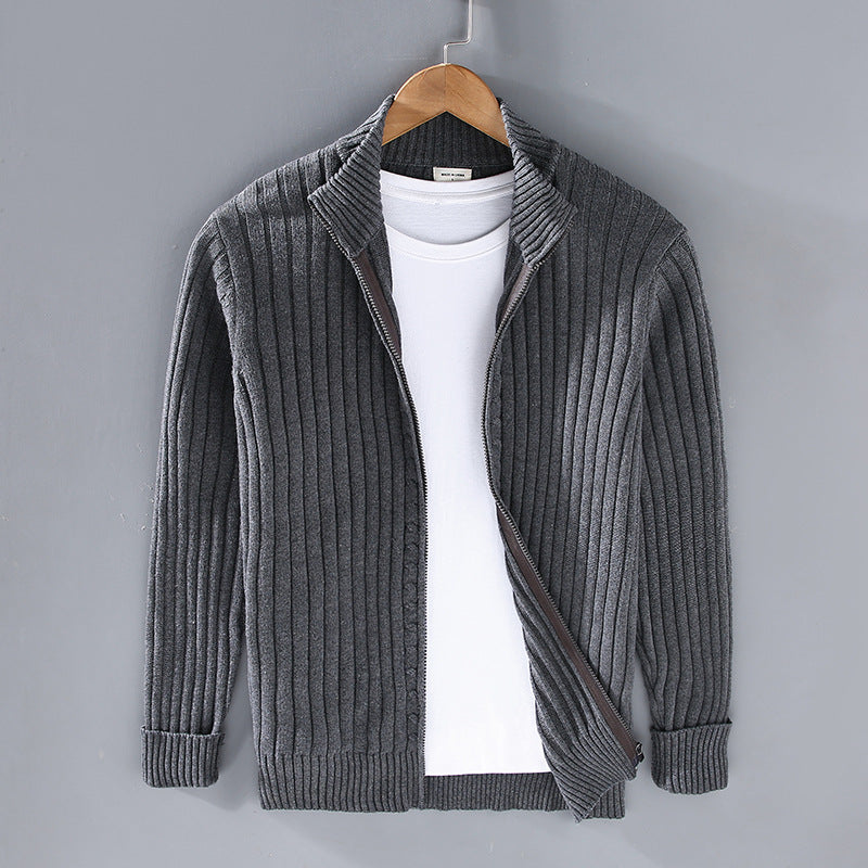 NecessaryWarmth™ - Ribbed Zip Cardigan
