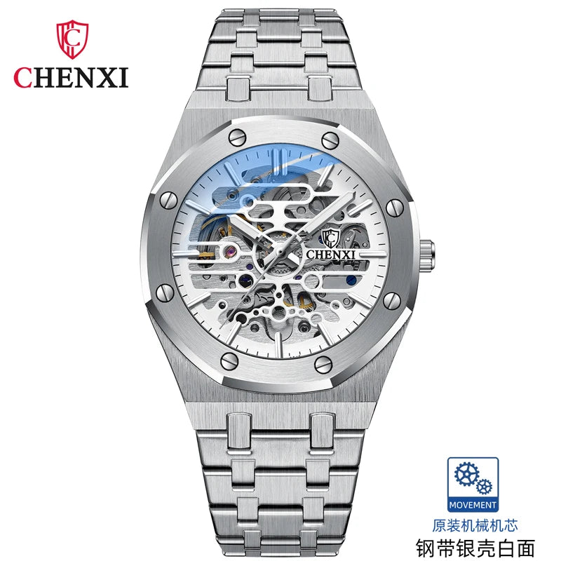 Stainless Steel Automatic Mechanical Wristwatches Men