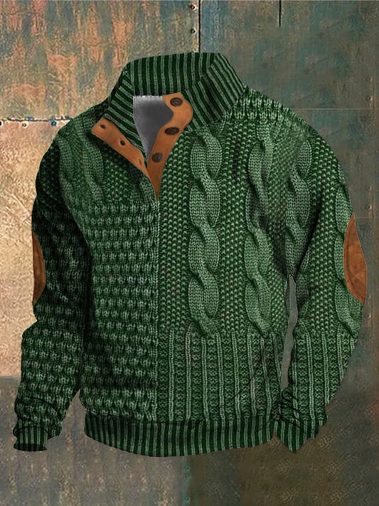 ADOINE TM | PATCHWORK KNIT PULLOVER