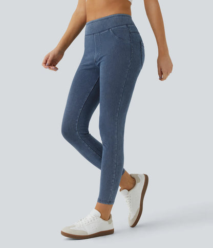 Halara Flex™ Jeans Jeggings made of stretch knit denim with high waist and back pockets
