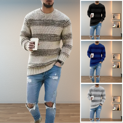 MATTHEW TM | STRIPED KNIT MEN'S SWEATER
