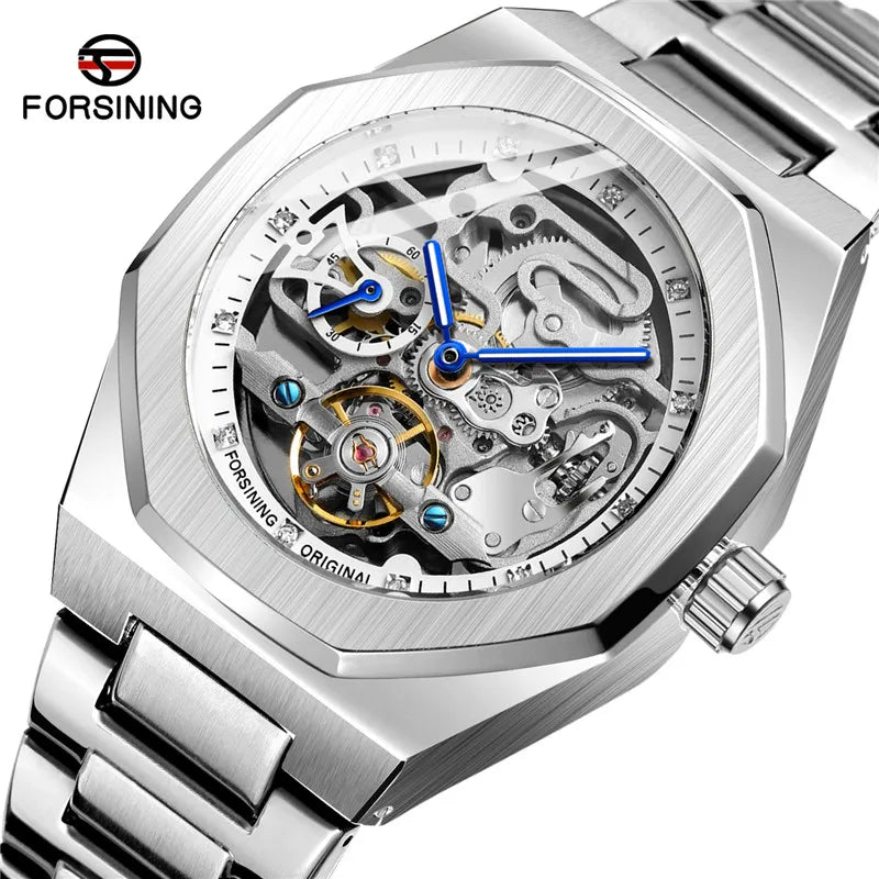 Stainless Steel Strap Men Automatic Mechanical Watch