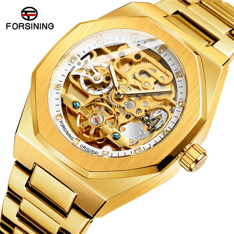 Stainless Steel Strap Men Automatic Mechanical Watch