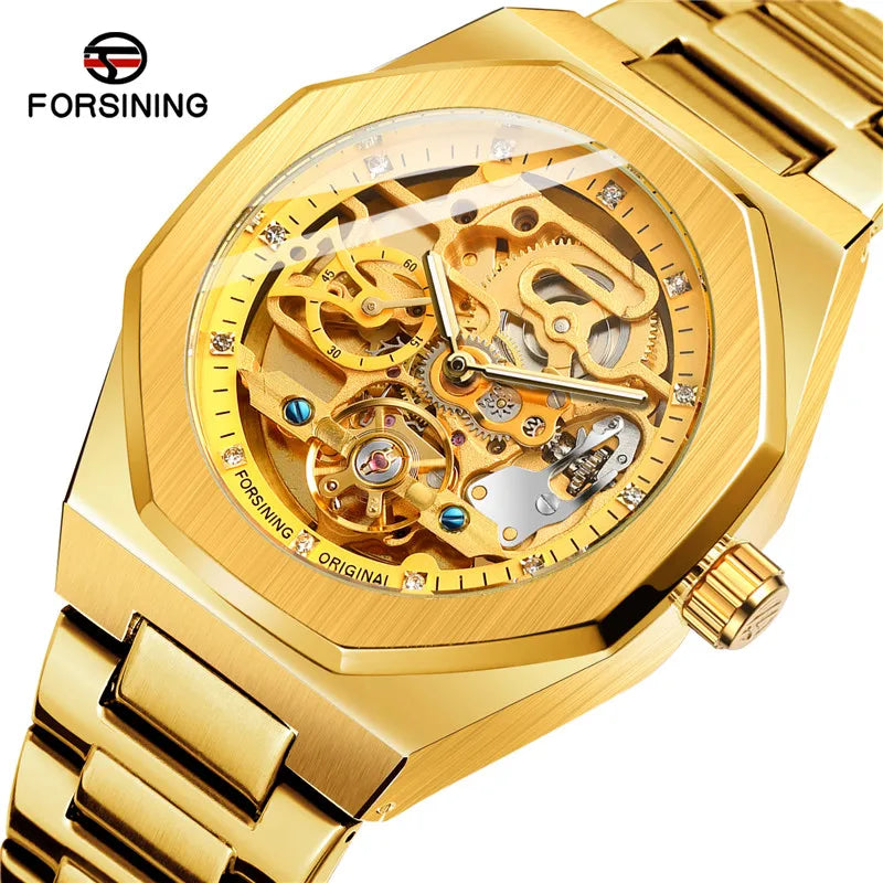 Stainless Steel Strap Men Automatic Mechanical Watch