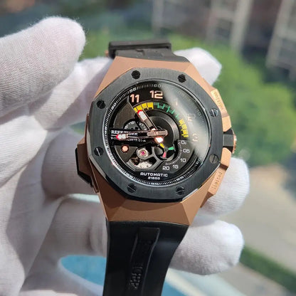 Rose Gold Sports Mechanical Watch
