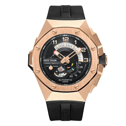 Rose Gold Sports Mechanical Watch