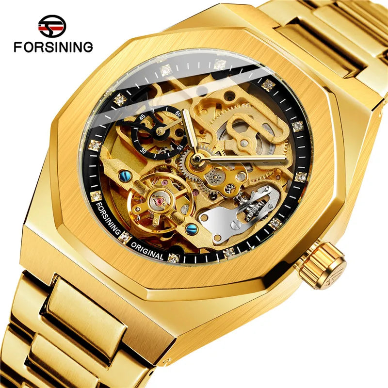 Stainless Steel Strap Men Automatic Mechanical Watch