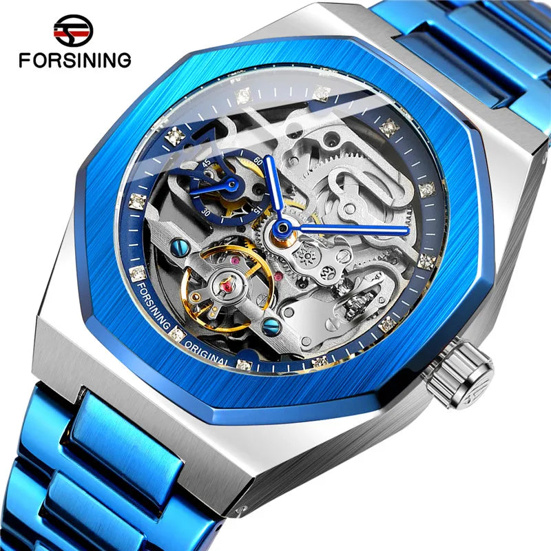 Stainless Steel Strap Men Automatic Mechanical Watch
