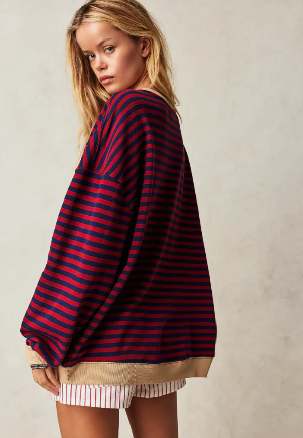 JUNE - STRIPE OVERSIZED SWEATER