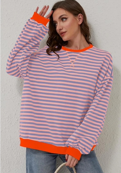 JUNE - STRIPE OVERSIZED SWEATER