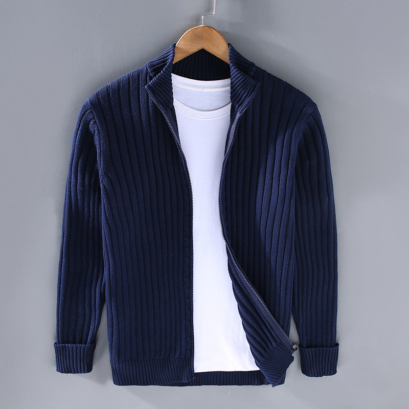 NecessaryWarmth™ - Ribbed Zip Cardigan