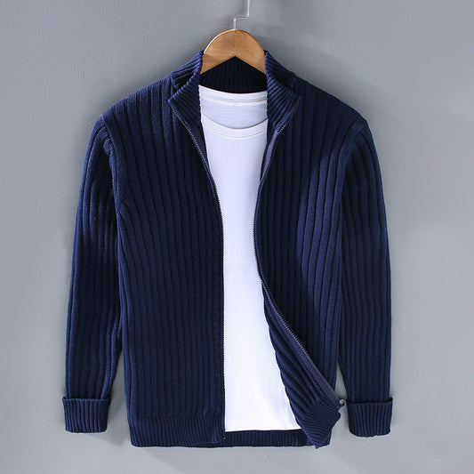 NecessaryWarmth™ - Ribbed Zip Cardigan