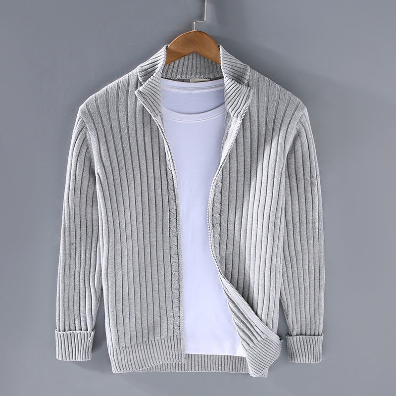 NecessaryWarmth™ - Ribbed Zip Cardigan