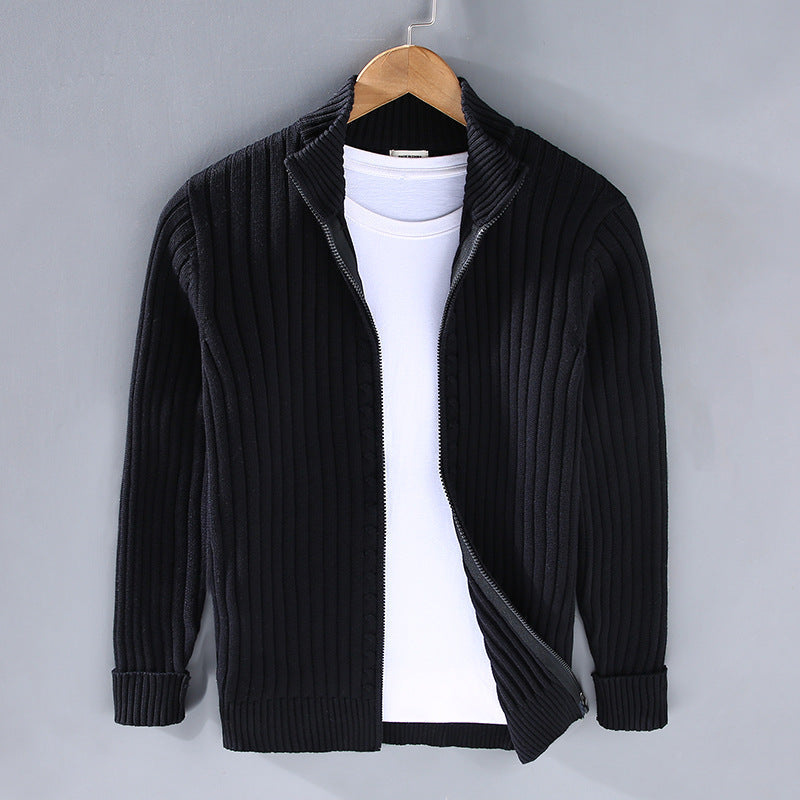 NecessaryWarmth™ - Ribbed Zip Cardigan