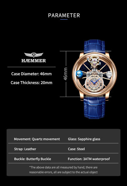 Men's Watch Transparent Case Design