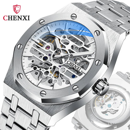 Stainless Steel Automatic Mechanical Wristwatches Men