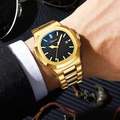 Luxury Gold Stainless Steel Luminous Watches