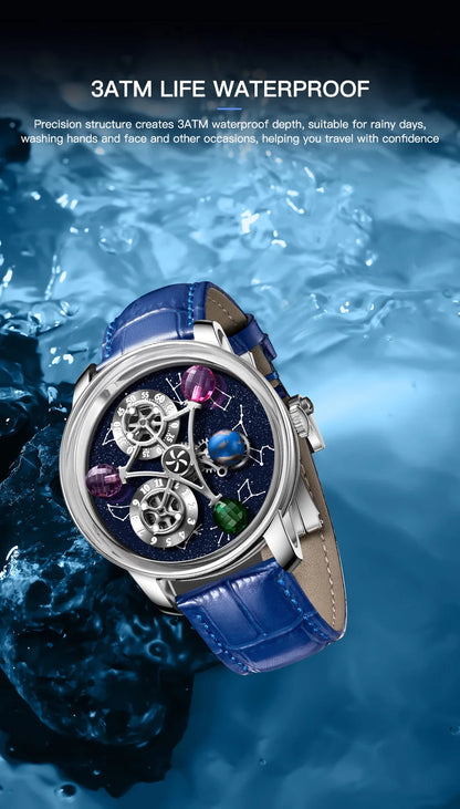 Men's Watch Mechanical Leather Strap