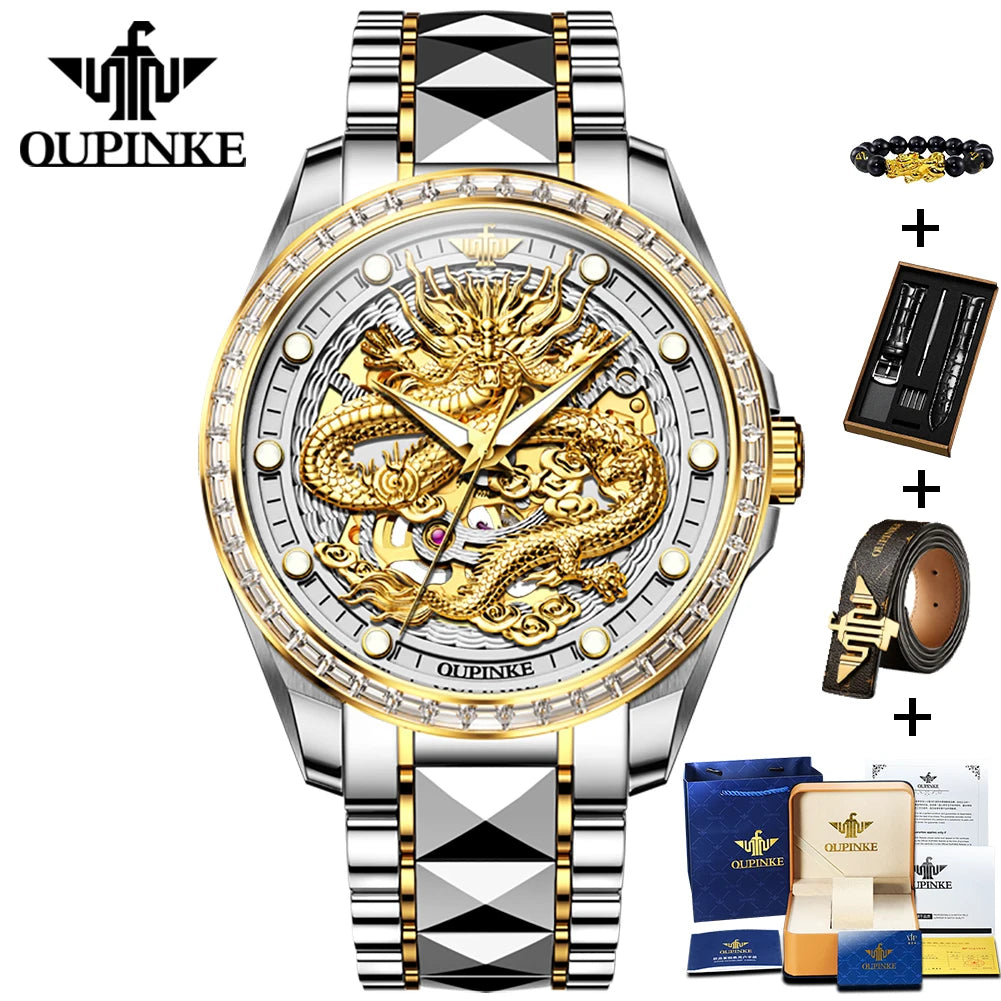 Gold Dragon Automatic Mechanical Watch