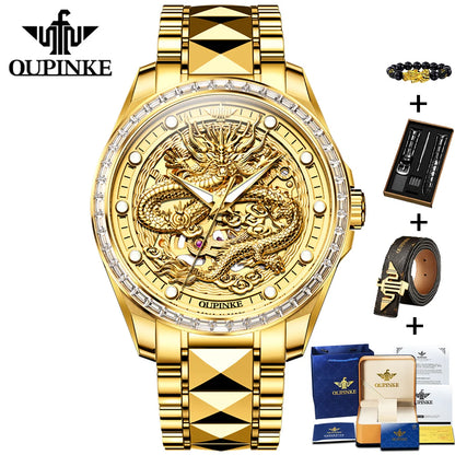 Gold Dragon Automatic Mechanical Watch