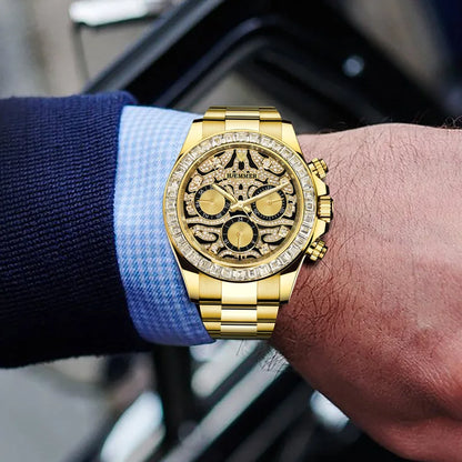 Multifunctional watch, gold stainless steel