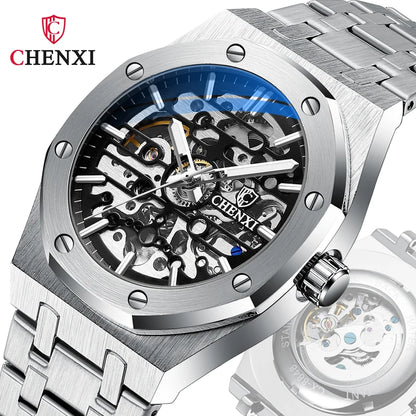 Stainless Steel Automatic Mechanical Wristwatches Men