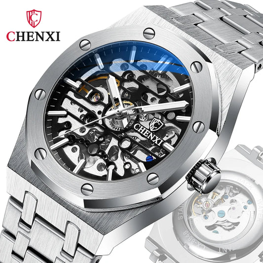 Stainless Steel Automatic Mechanical Wristwatches Men