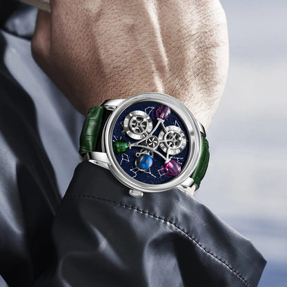 Men's Watch Mechanical Leather Strap