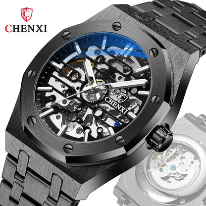Stainless Steel Automatic Mechanical Wristwatches Men