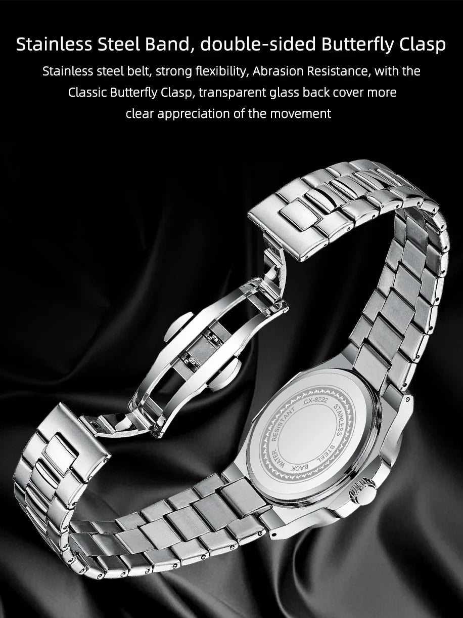 Luxury Gold Stainless Steel Luminous Watches