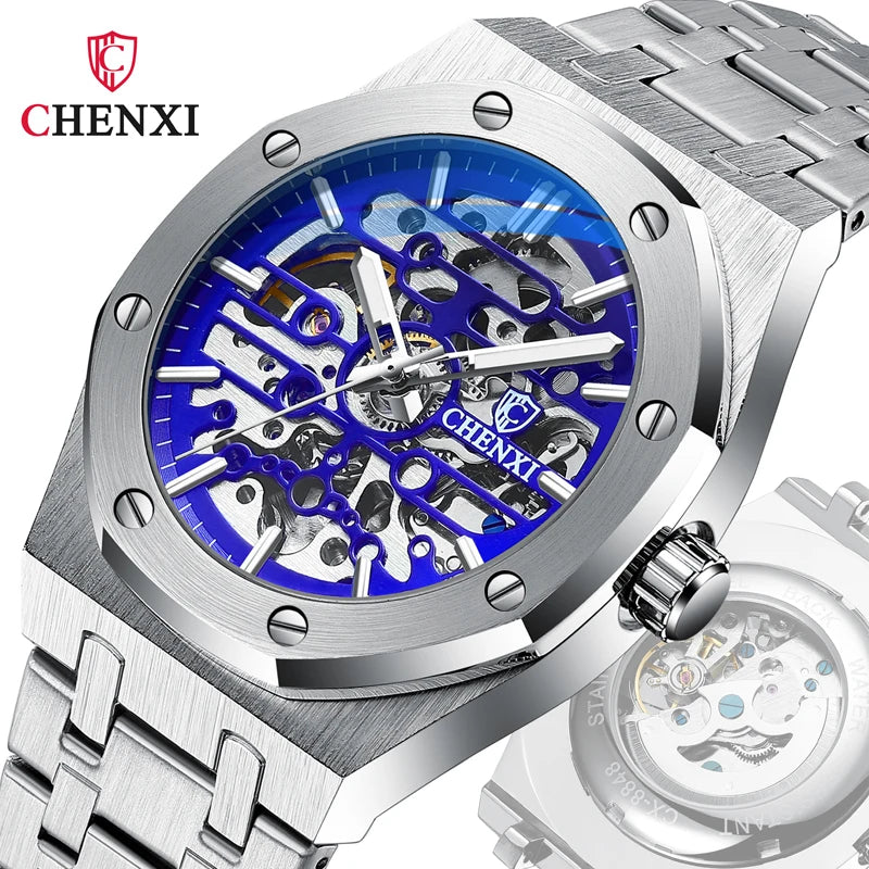 Stainless Steel Automatic Mechanical Wristwatches Men