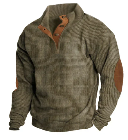 ZANE |  RIBBED BUTTON SWEATER