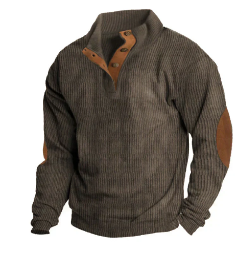 ZANE |  RIBBED BUTTON SWEATER