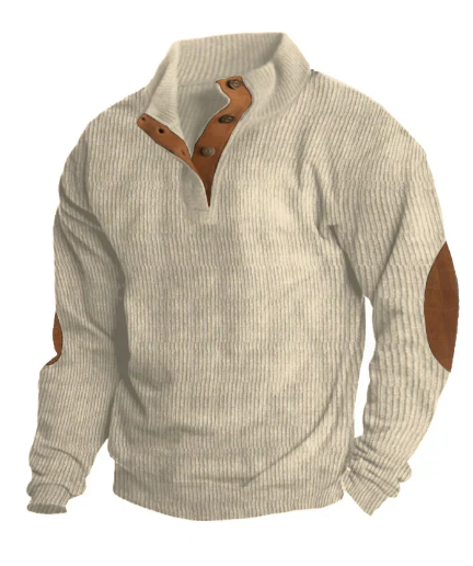 ZANE |  RIBBED BUTTON SWEATER