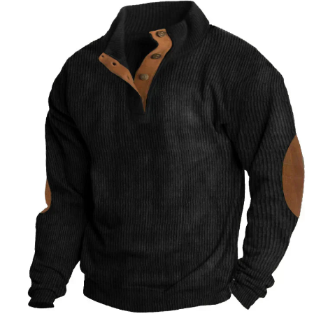 ZANE |  RIBBED BUTTON SWEATER