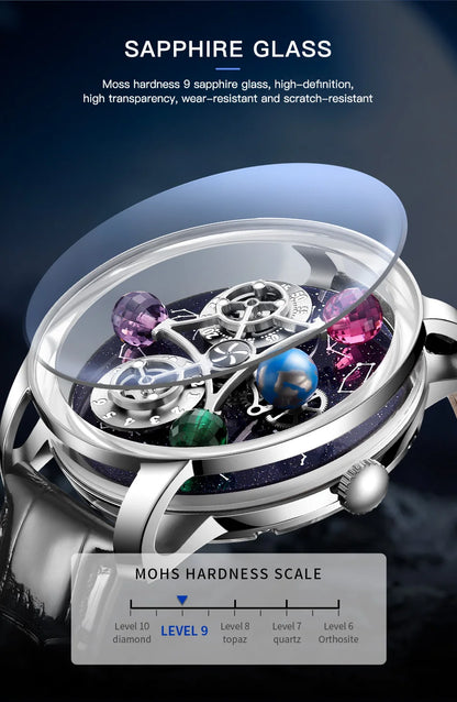 Men's Watch Mechanical Leather Strap