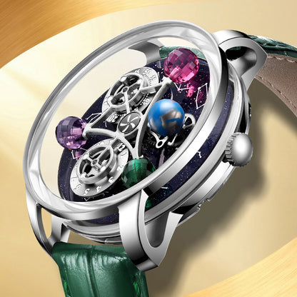 Men's Watch Mechanical Leather Strap