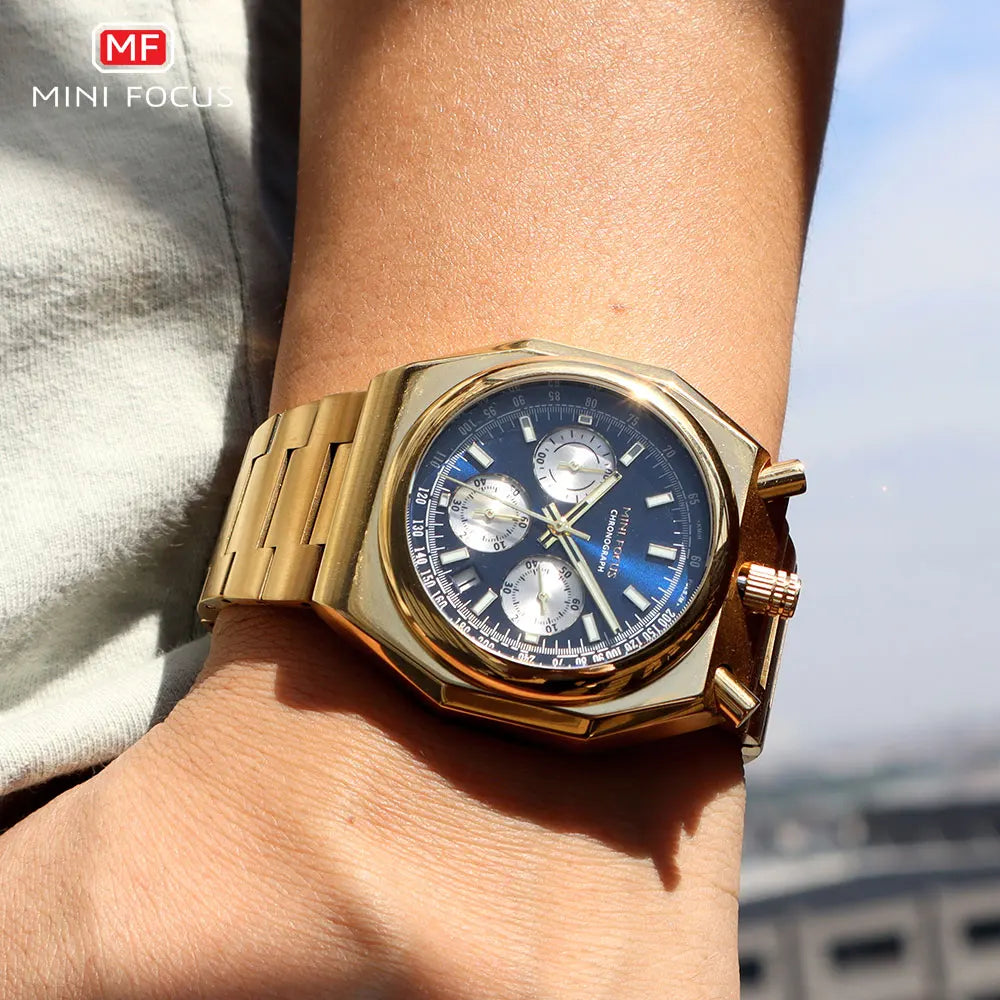 MINI FOCUS Gold Toned Stainless Steel