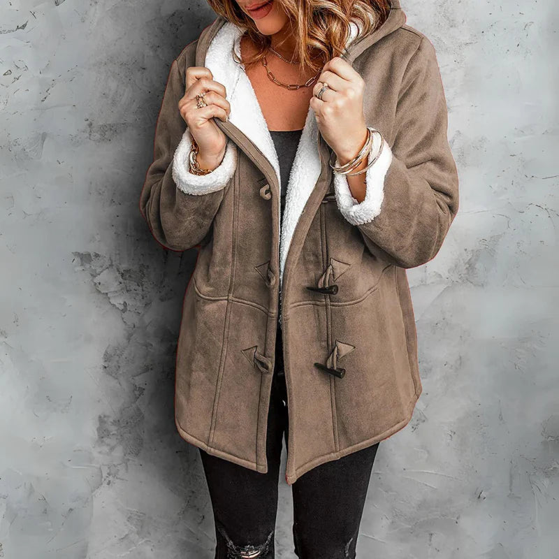 SALLIES  TM | PLUSH HOODED TOGGLE COAT