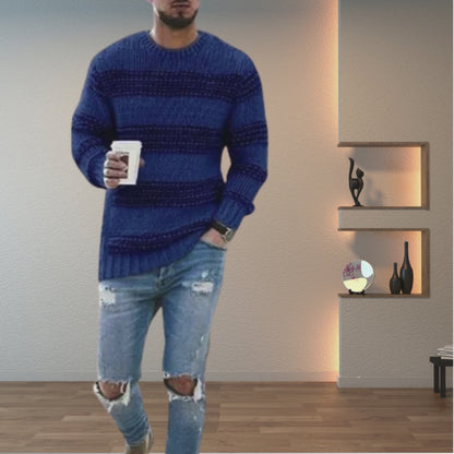 MATTHEW TM | STRIPED KNIT MEN'S SWEATER